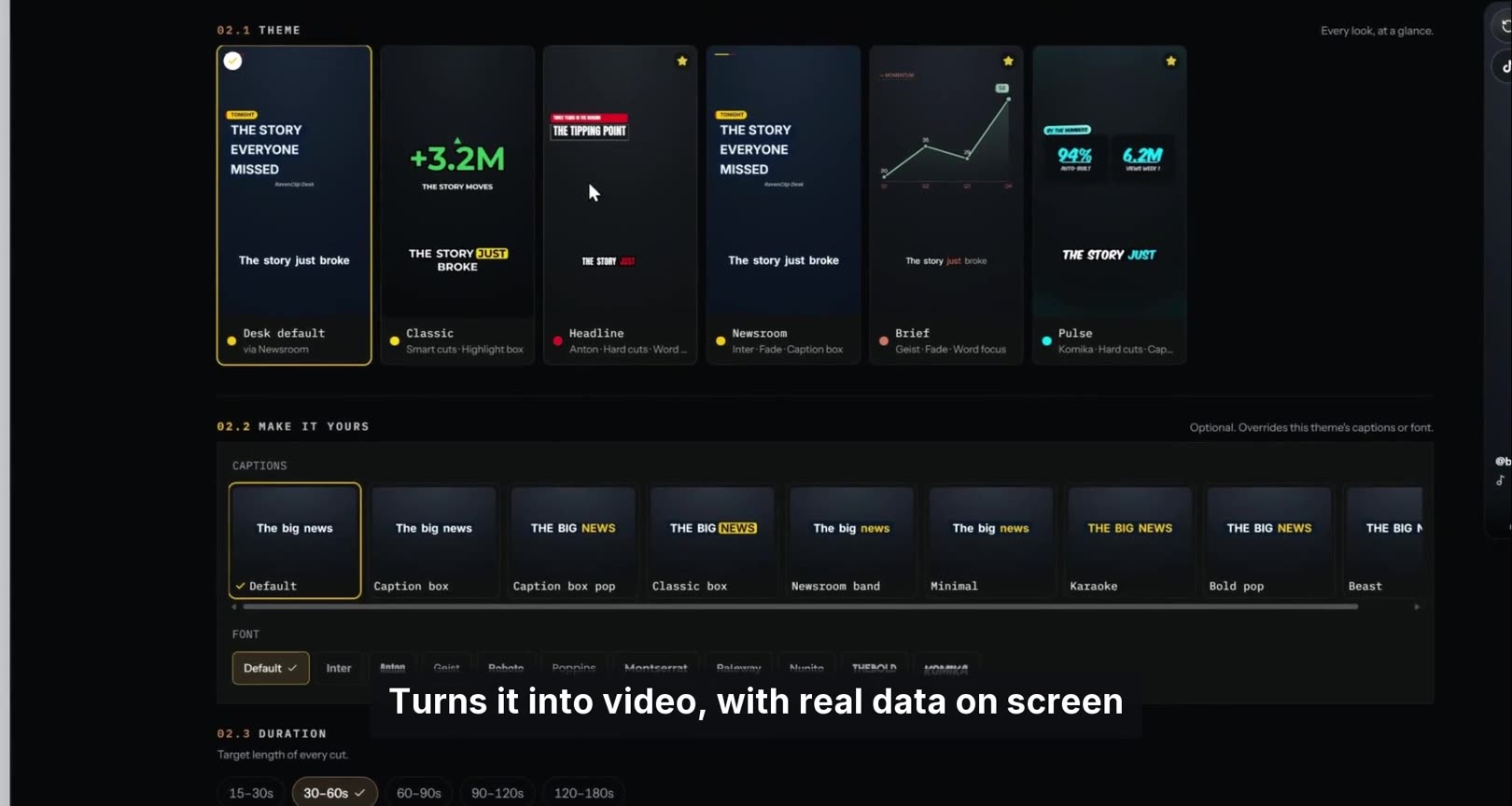 See the faceless news video generator work, in 45 seconds.